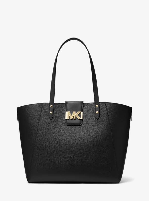 Damske Prenosná Taška Michael Kors Karlie Large Pebbled Leather Čierne - Kabelky Michael Kors Sleva | DGPNQ-2167